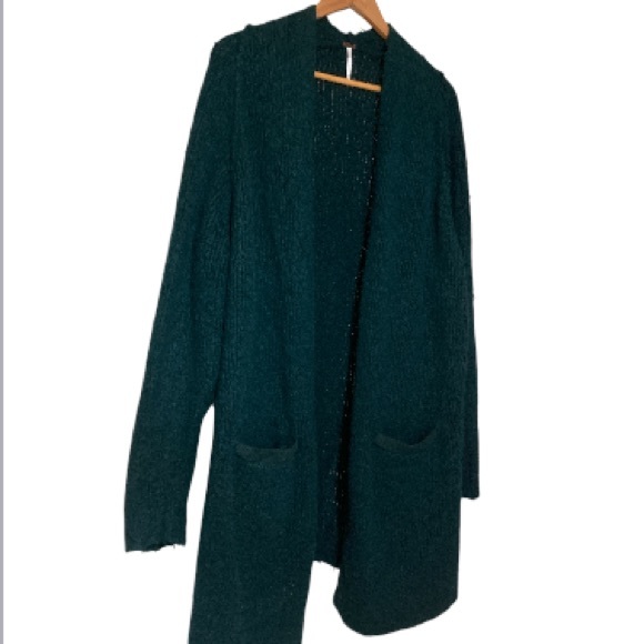 FREE PEOPLE ONCE IN A LIFETIME FUZZY BOUCLE LONG OPEN CARDIGAN SWEATER - Picture 5 of 11